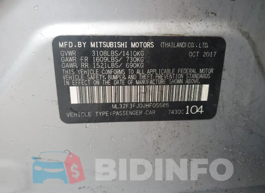 ML32F3FJ0JHF05585 Photo# 12