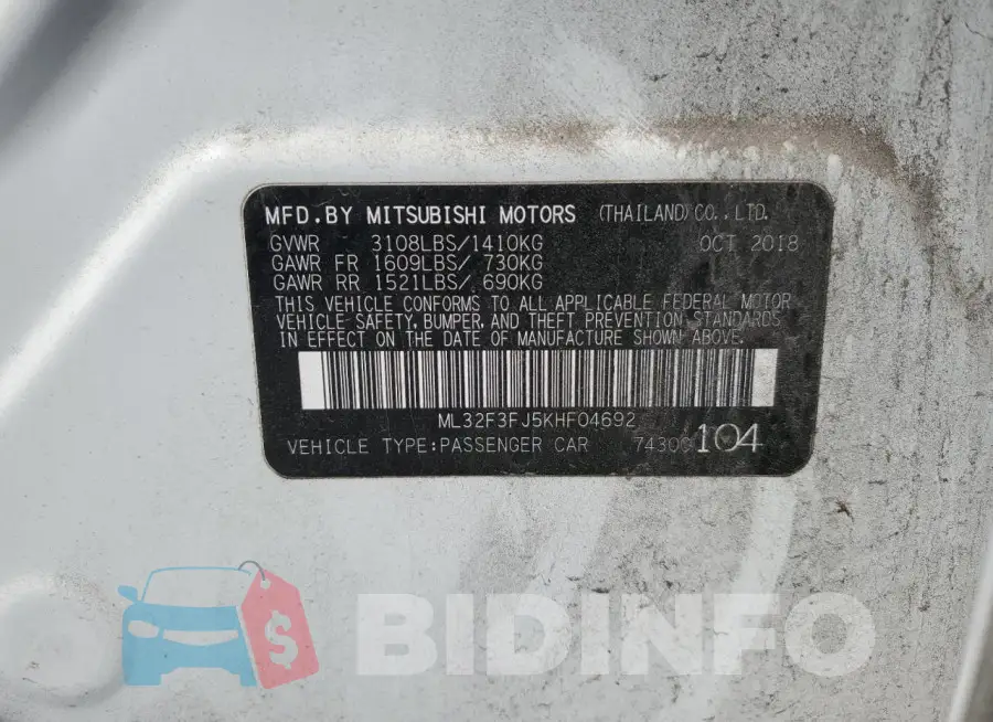 ML32F3FJ5KHF04692 Photo# 12