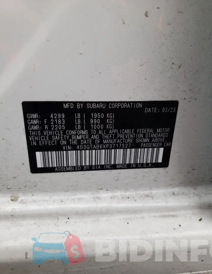 4S3GTAB6XP3717527 Photo# 12
