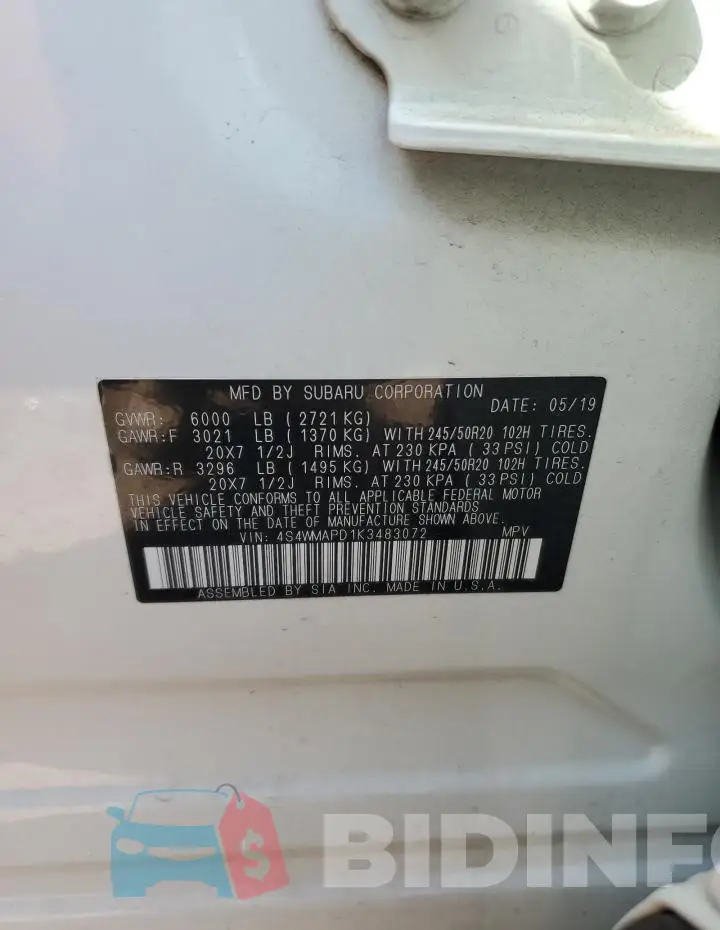 4S4WMAPD1K3483072 Photo# 13