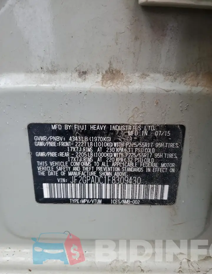 JF2GPADC1F8309430 Photo# 12