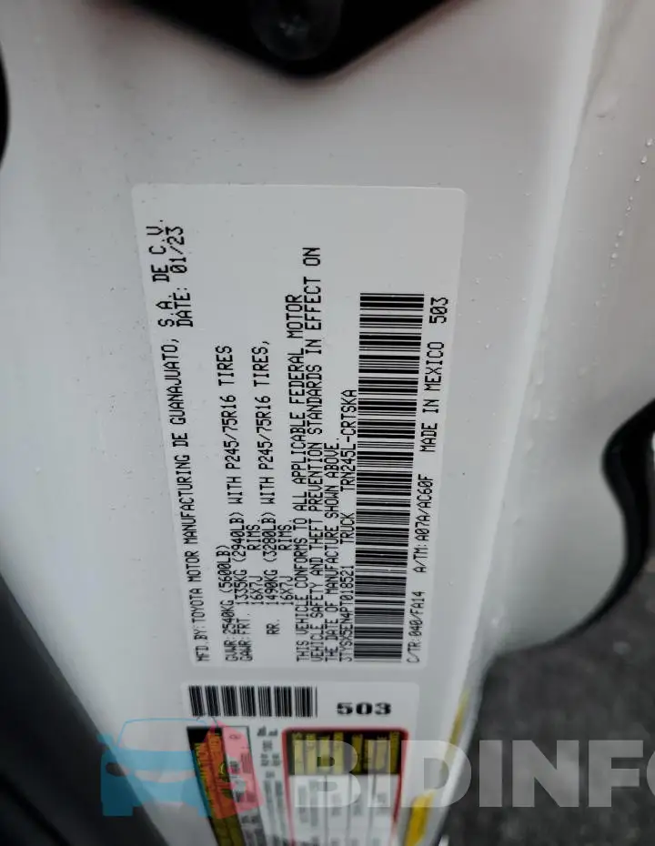3TYSX5EN4PT018521 Photo# 12