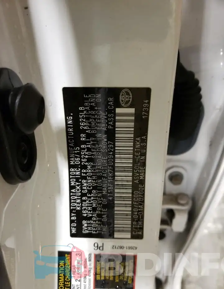 4T1BF1FK7FU094297 Photo# 12