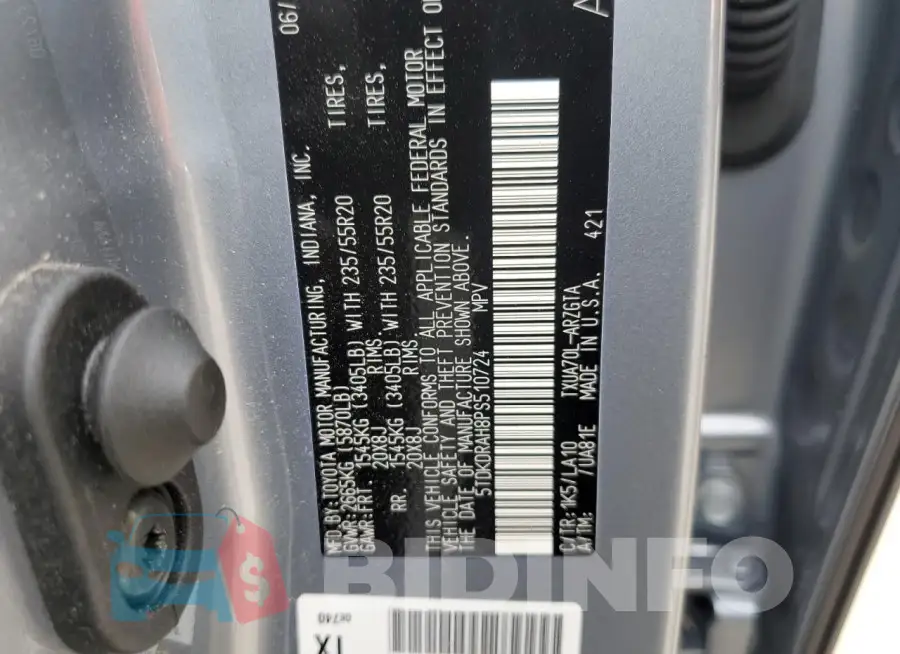 5TDKDRAH8PS510724 Photo# 12