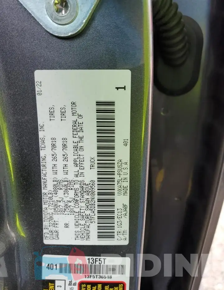 5TFLA5DB2NX009560 Photo# 12