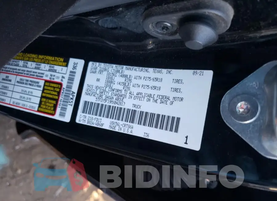 5TFUY5F19MX042817 Photo# 12