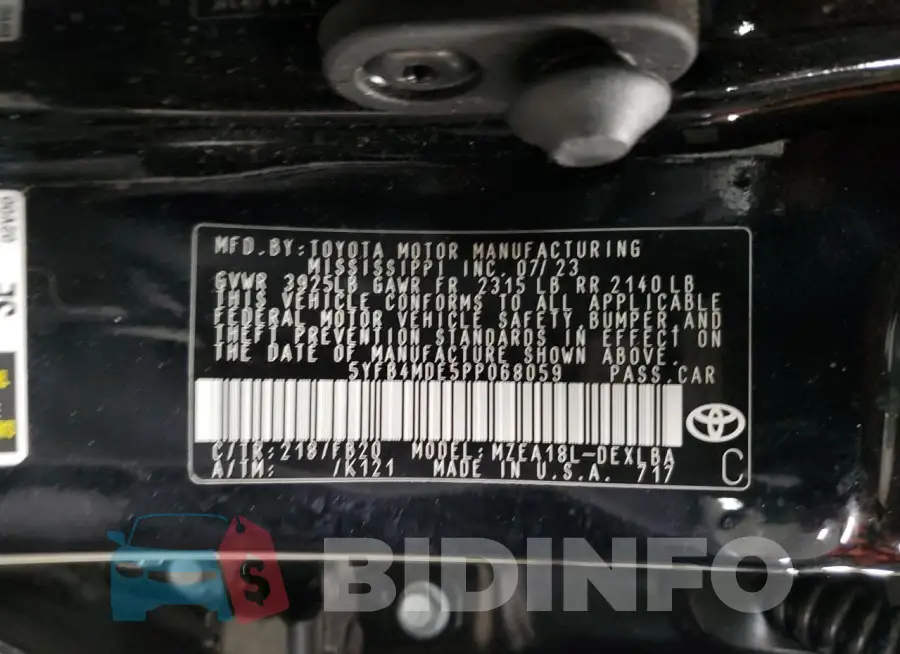 5YFB4MDE5PP068059 Photo# 12