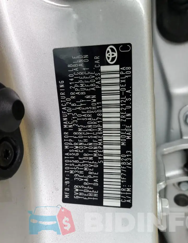 5YFEPMAE6MP178011 Photo# 12