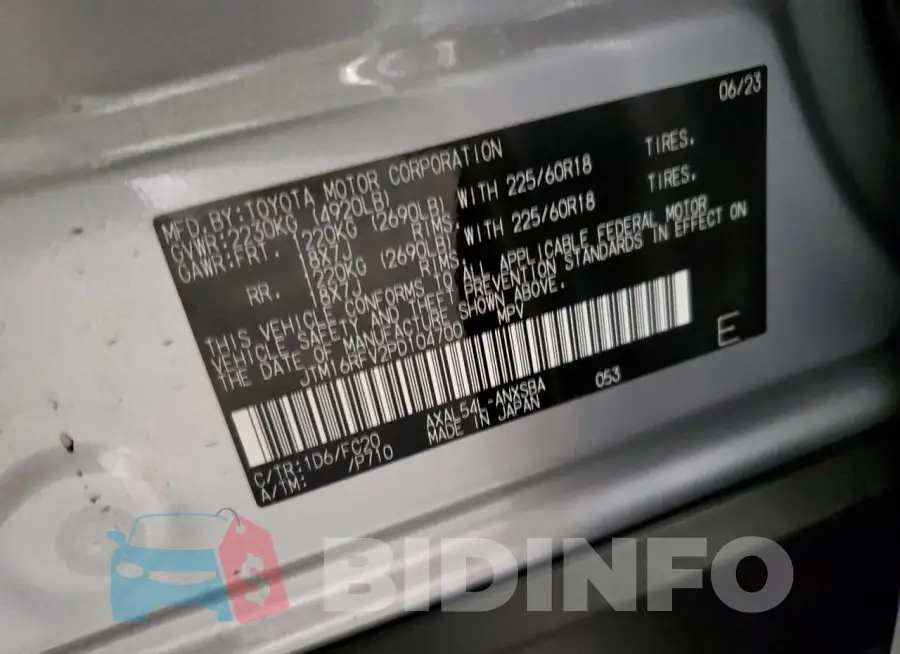 JTM16RFV2PD104700 Photo# 13