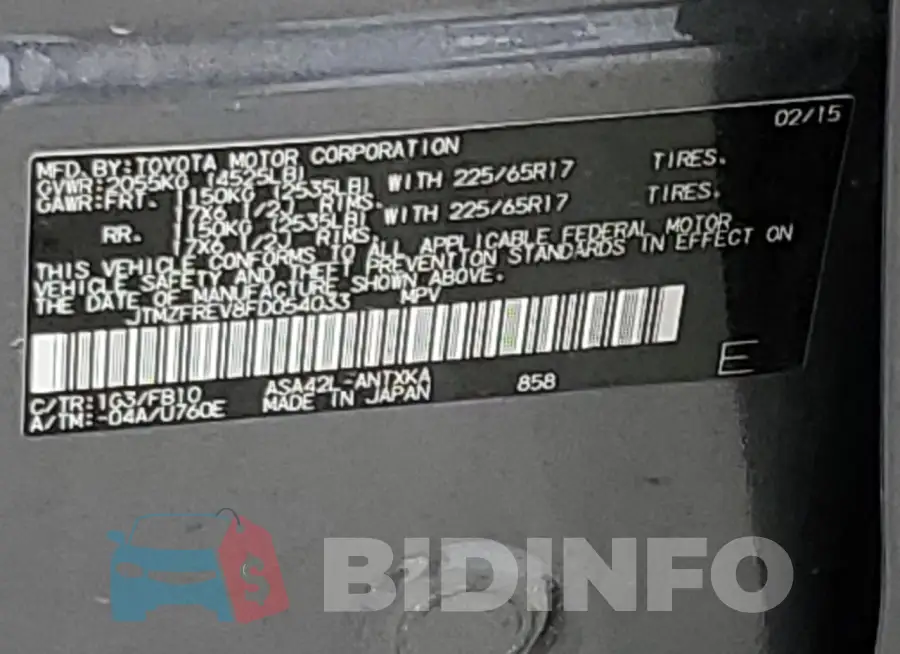 JTMZFREV8FD054033 Photo# 12