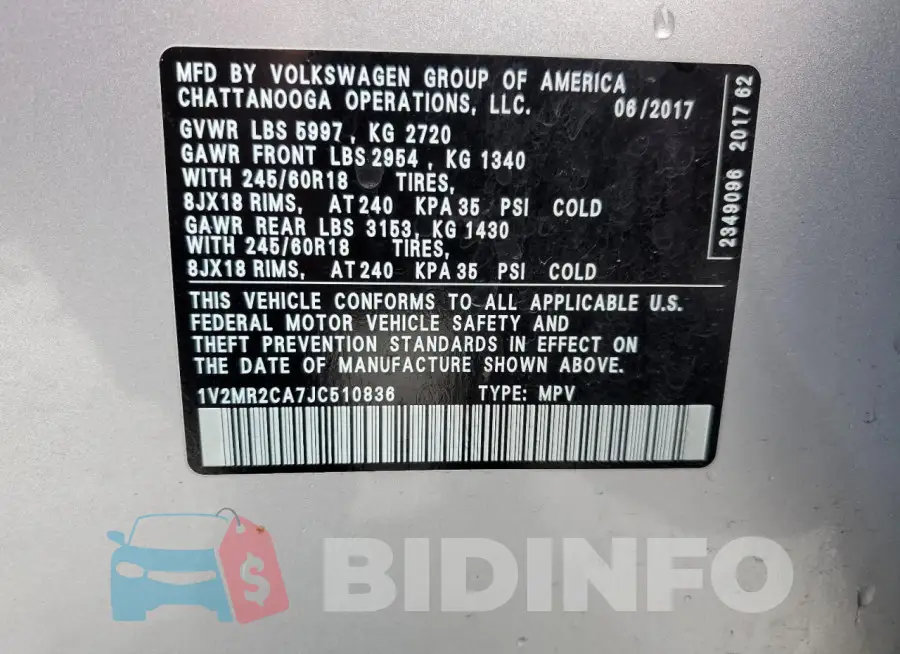 1V2MR2CA7JC510836 Photo# 13