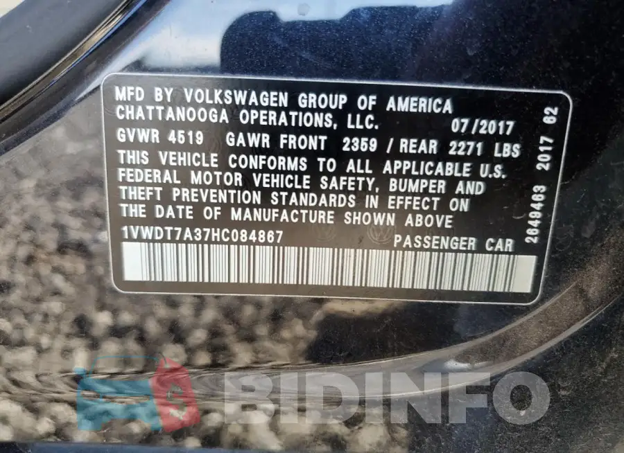 1VWDT7A37HC084867 Photo# 12