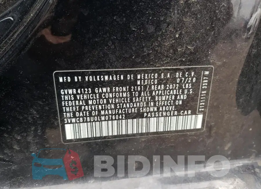 3VWCB7BU0LM076042 Photo# 12