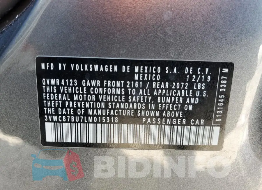 3VWCB7BU7LM015318 Photo# 12
