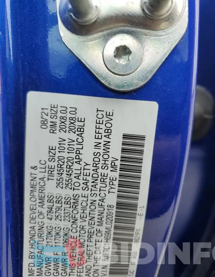 5J8TC1H69ML020918 Photo# 12