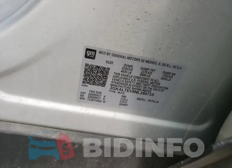 3GKALTEV9NL165710 Photo# 12
