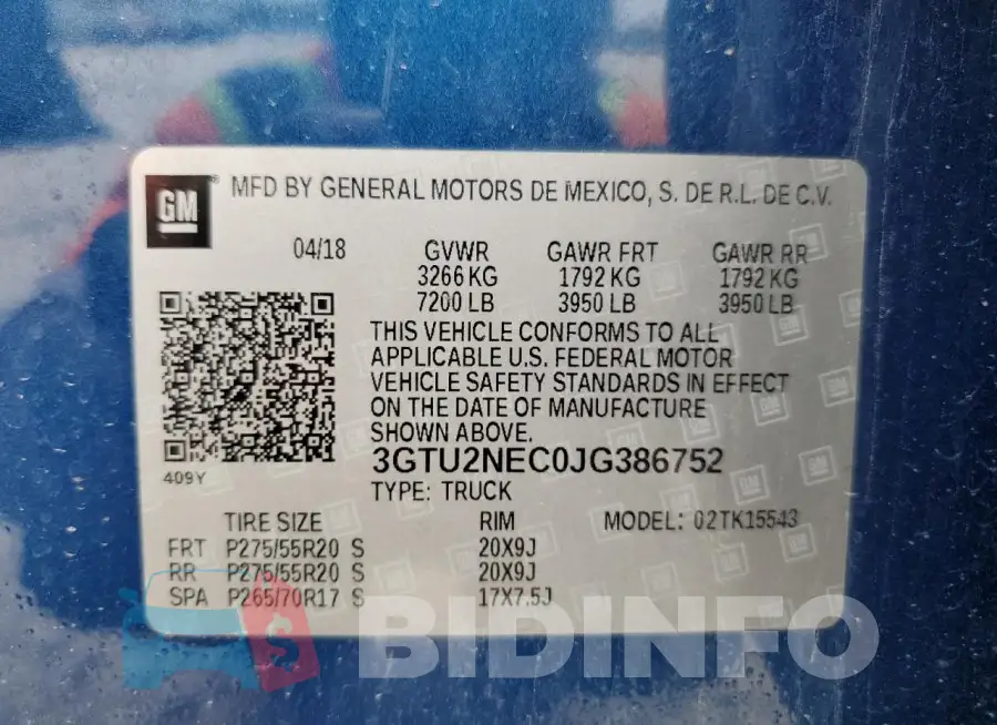 3GTU2NEC0JG386752 Photo# 12