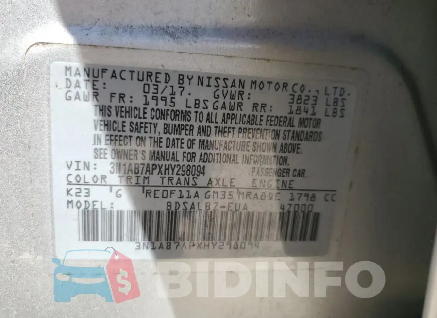 3N1AB7APXHY298094 Photo# 12
