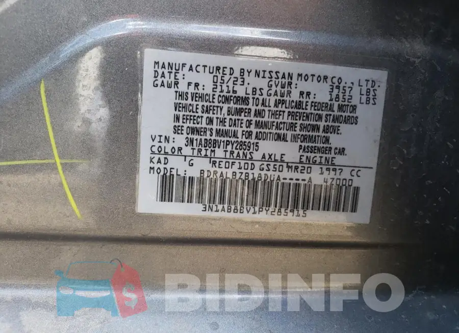 3N1AB8BV1PY285915 Photo# 12