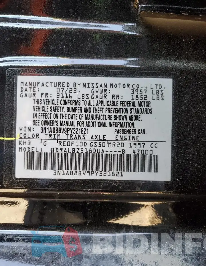 3N1AB8BV9PY321821 Photo# 12