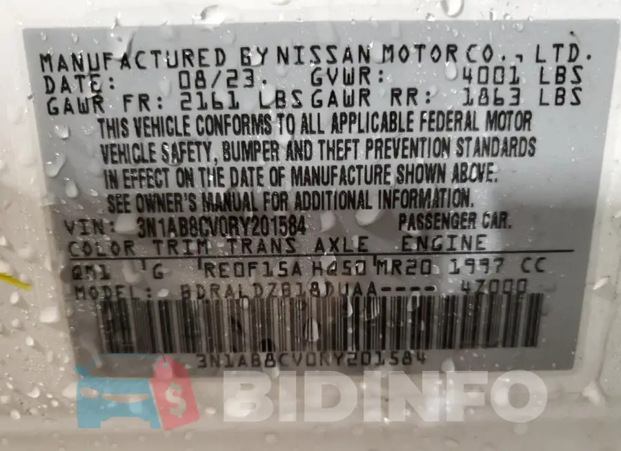 3N1AB8CV0RY201584 Photo# 12