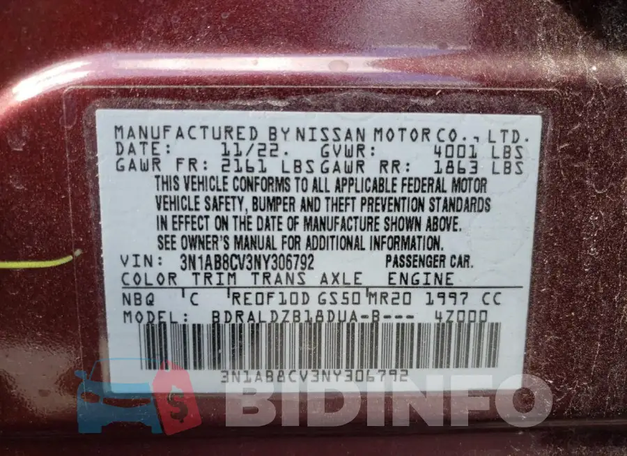 3N1AB8CV3NY306792 Photo# 13