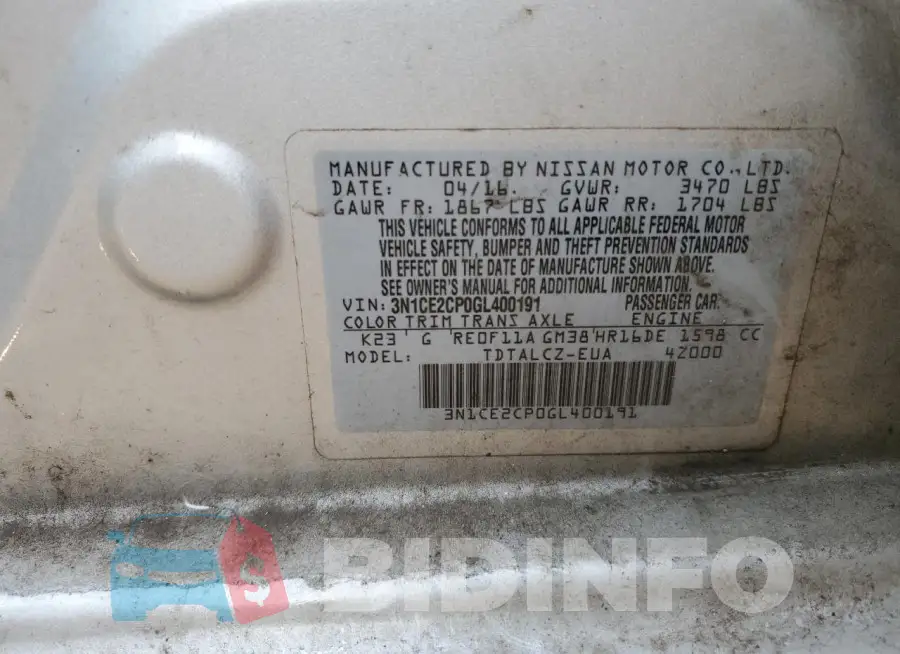 3N1CE2CP0GL400191 Photo# 12