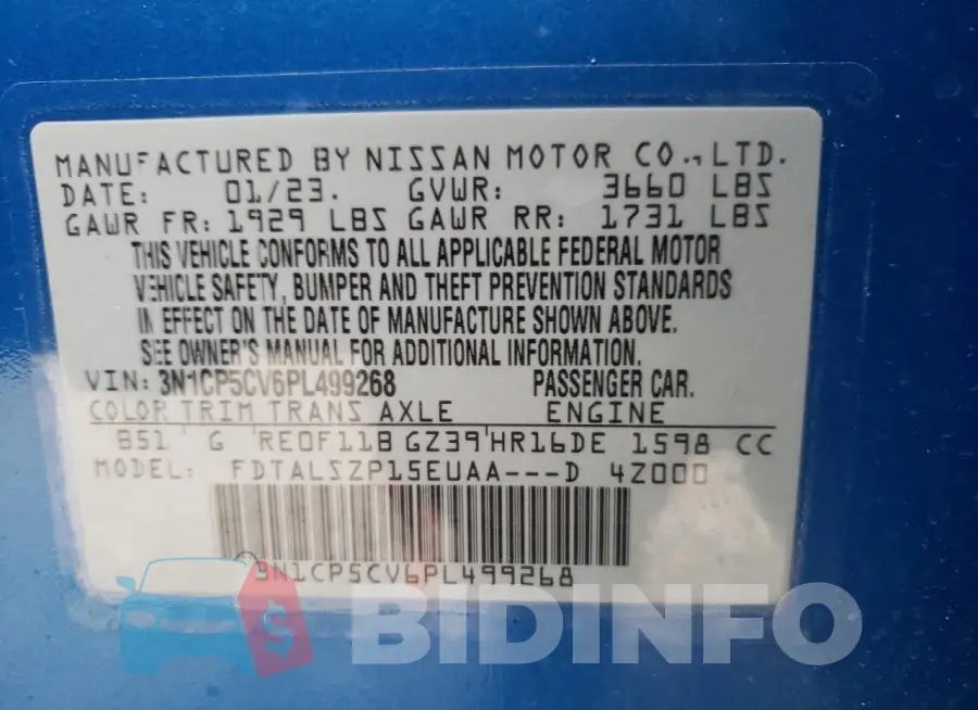 3N1CP5CV6PL499268 Photo# 13