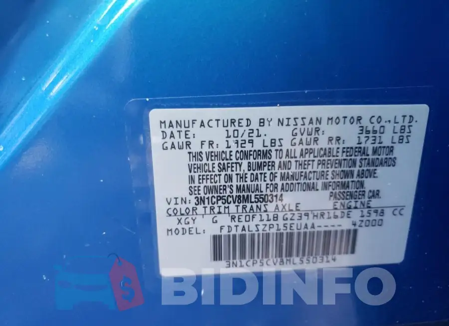 3N1CP5CV8ML550314 Photo# 12