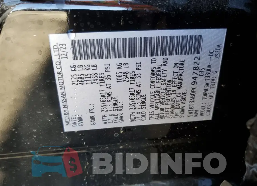 5N1BT3AB0PC947822 Photo# 14