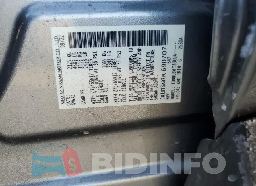 5N1BT3AB7PC690707 Photo# 13