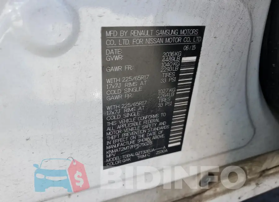 KNMAT2MT7FP575028 Photo# 14