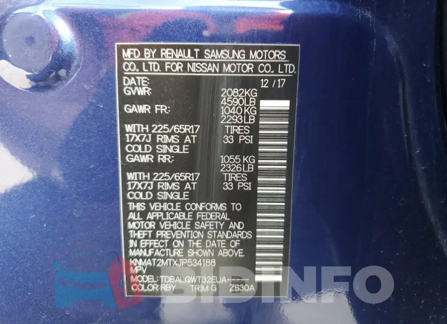 KNMAT2MTXJP534188 Photo# 13