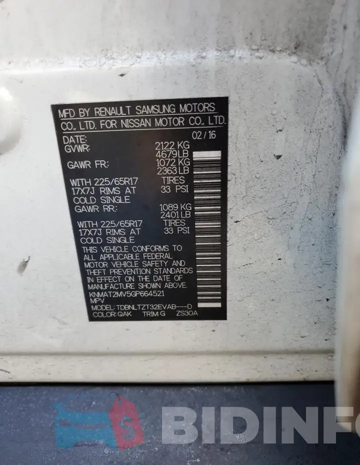 KNMAT2MV5GP664521 Photo# 13