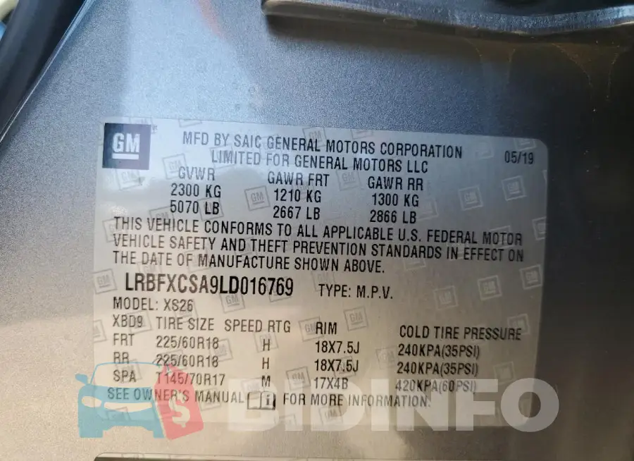 LRBFXCSA9LD016769 Photo# 13