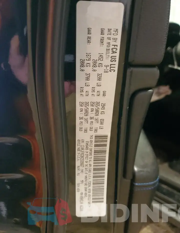 1C4RJFAG3KC539667 Photo# 12