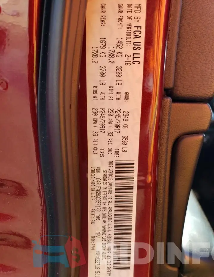 1C4RJFAG9GC357172 Photo# 14