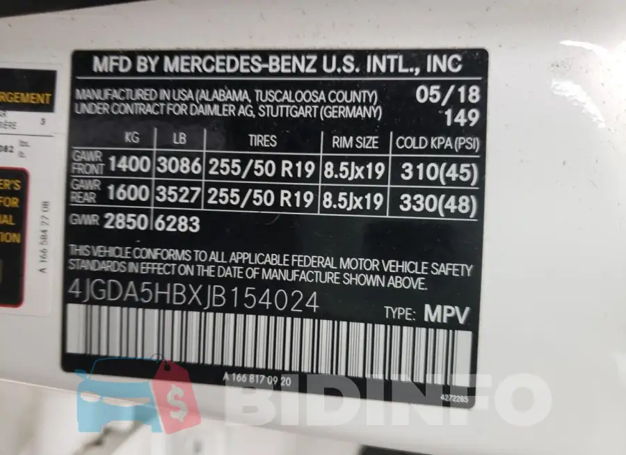 4JGDA5HBXJB154024 Photo# 13