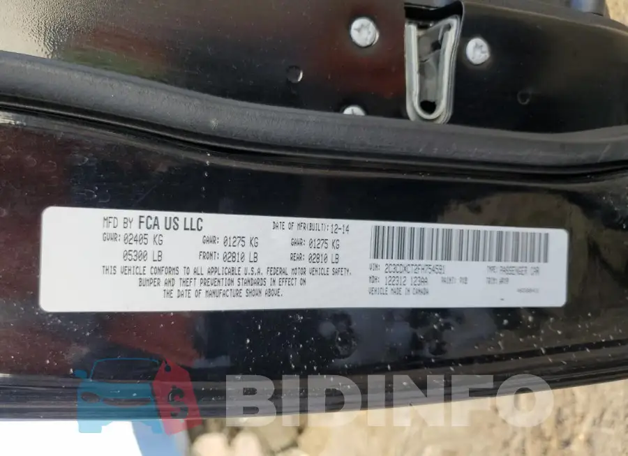 2C3CDXCT2FH754591 Photo# 12