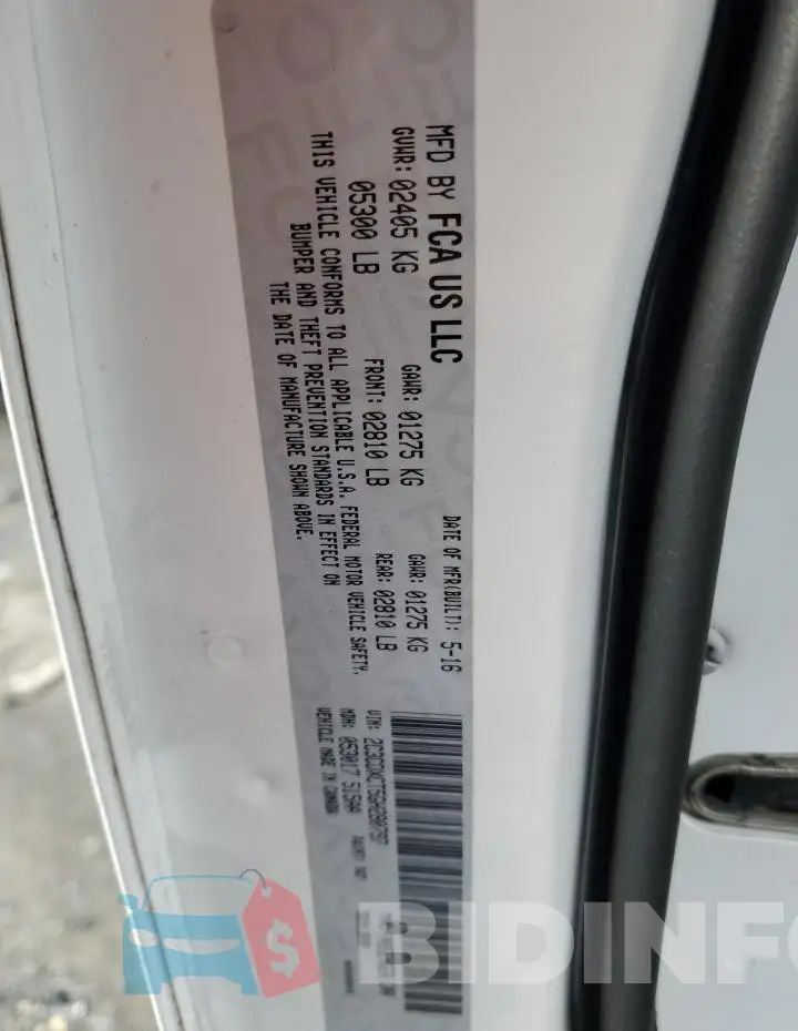 2C3CDXCT5GH280797 Photo# 12