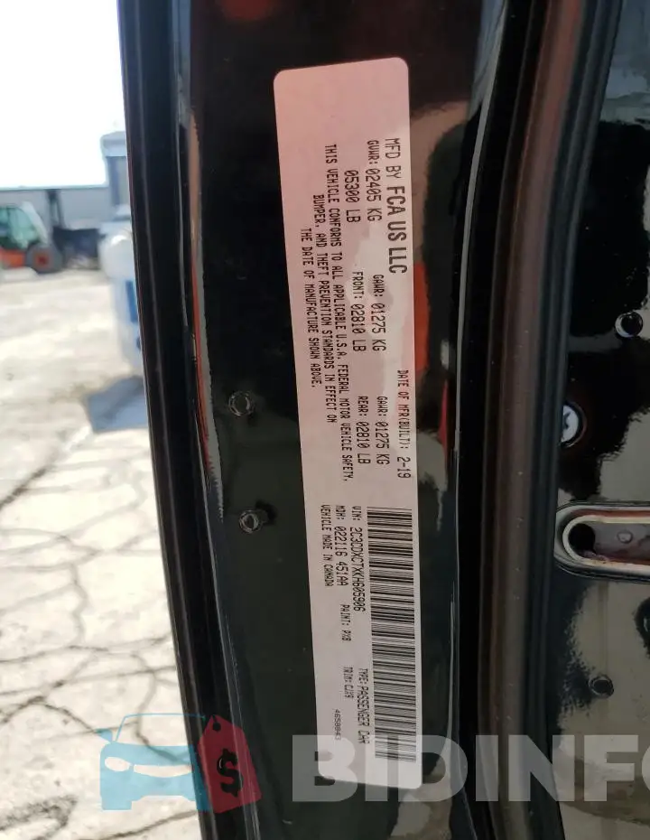 2C3CDXCTXKH605906 Photo# 12