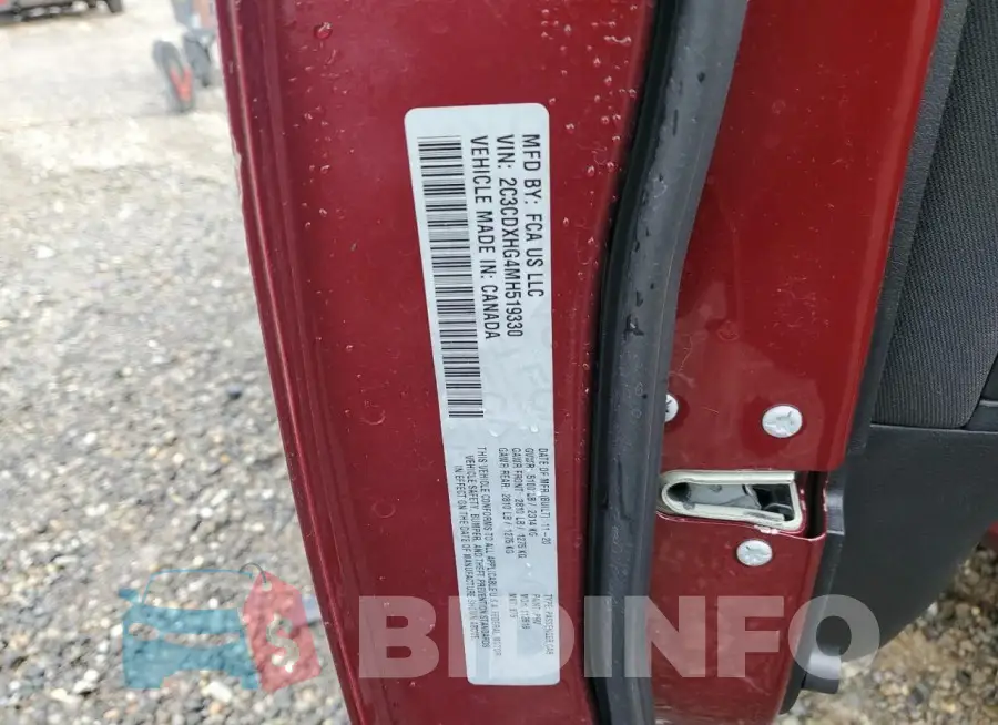 2C3CDXHG4MH519330 Photo# 12