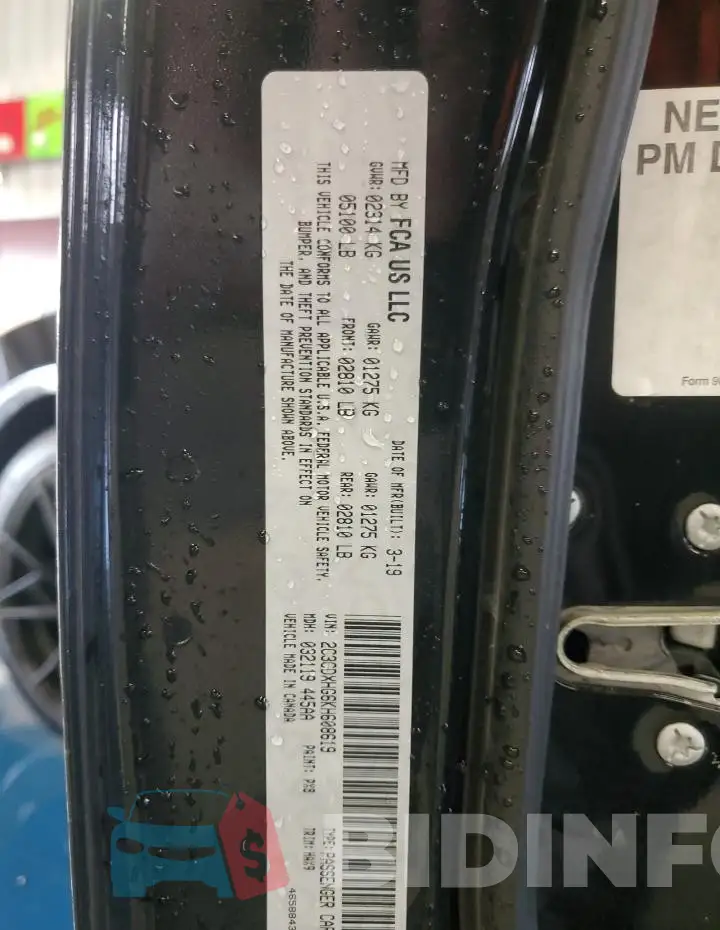 2C3CDXHG6KH608619 Photo# 12