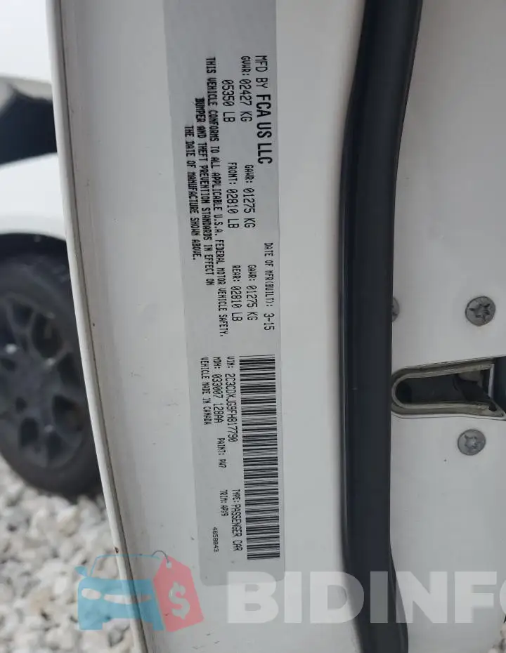2C3CDXJG9FH817790 Photo# 13