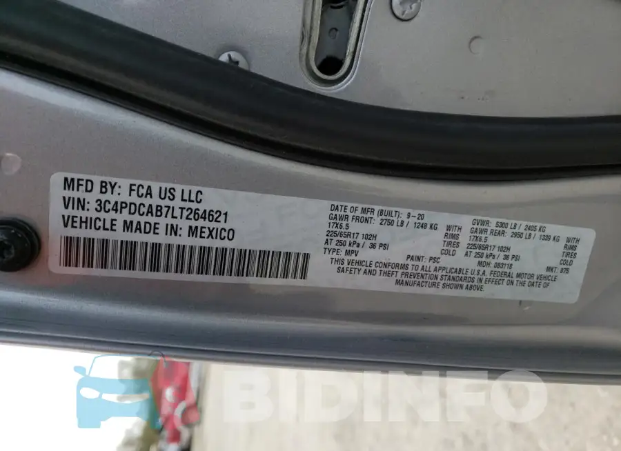 3C4PDCAB7LT264621 Photo# 10
