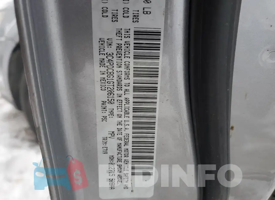 3C4PDCBG1GT206150 Photo# 13