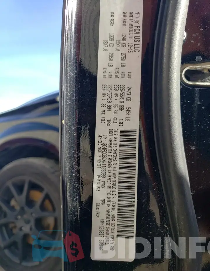 3C4PDCBGXGT186500 Photo# 14