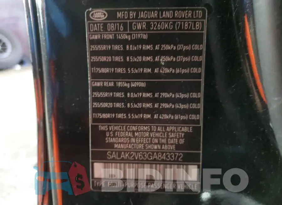 SALAK2V63GA843372 Photo# 13