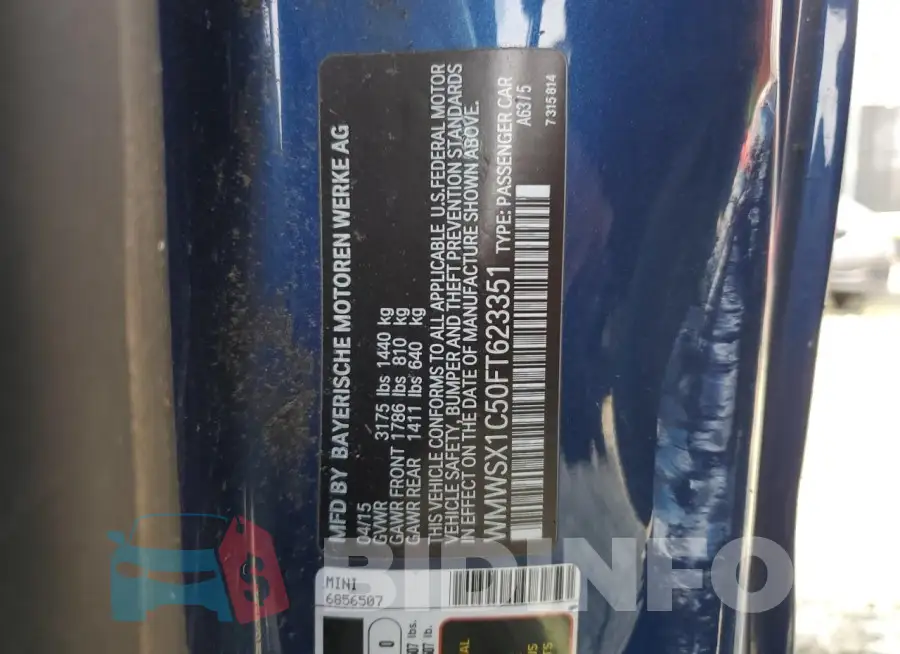 WMWSX1C50FT623351 Photo# 12