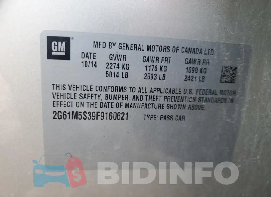 2G61M5S39F9160621 Photo# 12